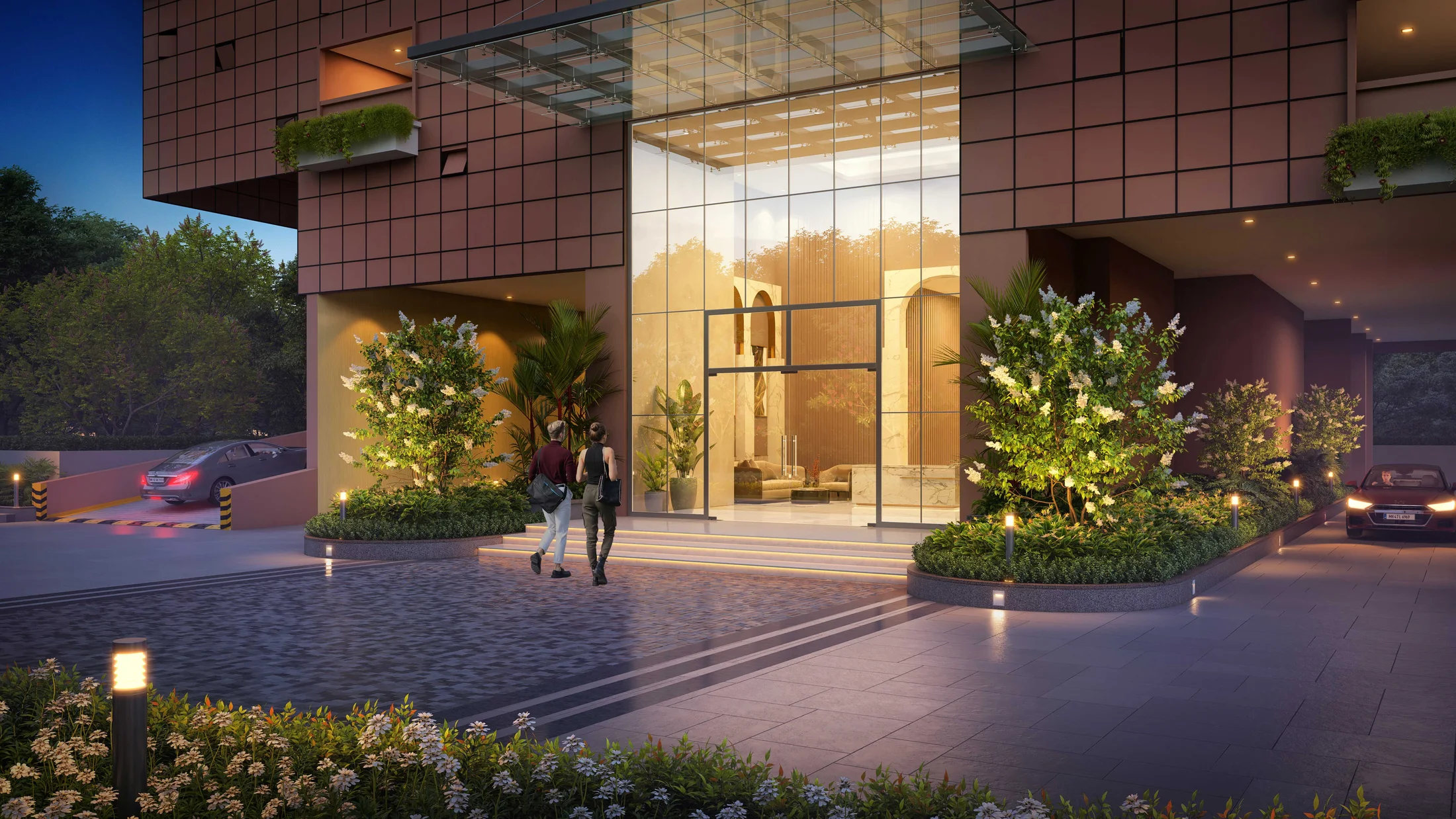 Grand arrival at Neelkanth Palms